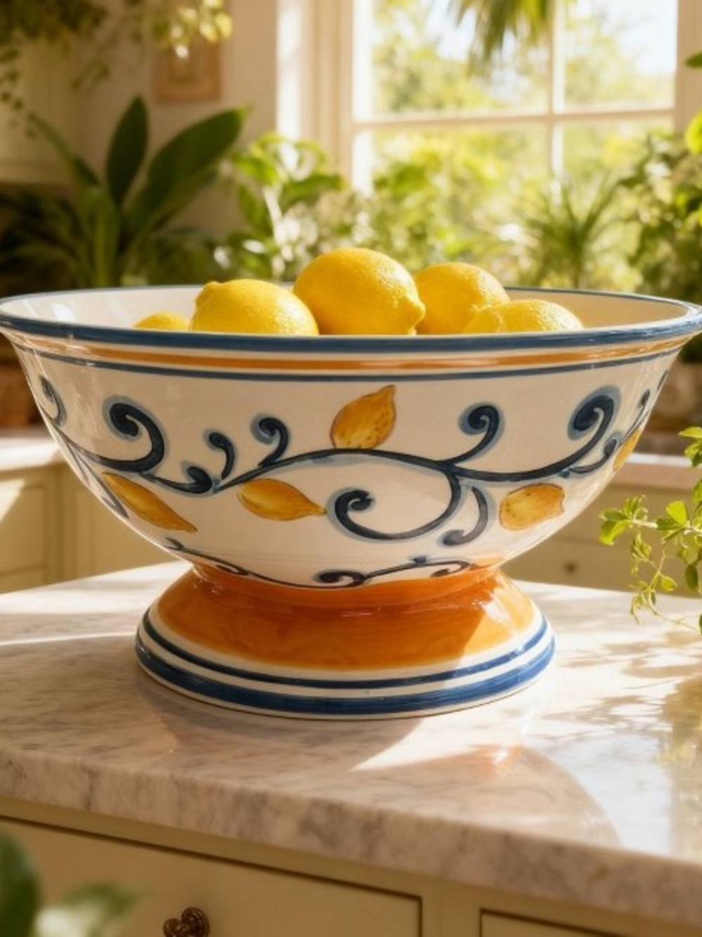 MUCHOISE NWT Ceramic
Decorative Bowl White/blue